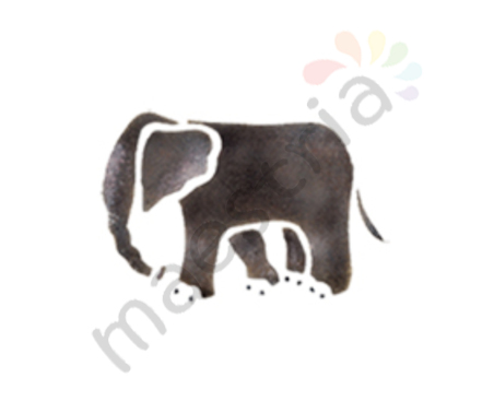 Трафарет универсальный, Слон, 7*10 см