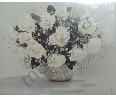 Постер &quot;Розы белые&quot;, размер 20х25
