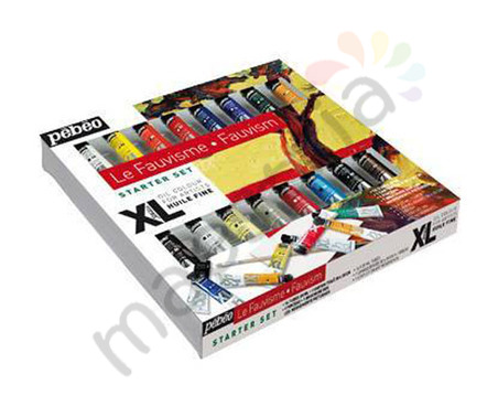 Набор масляных красок Pebeo Studio XL, ФОВИЗМ, 16 туб по 20 мл + холст на картоне 30*30