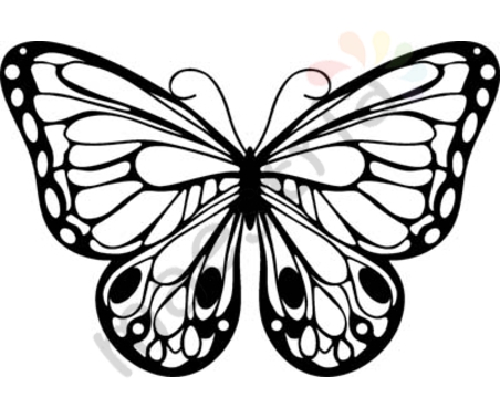Трафарет-силуэт Marabu, размер 15х15 см, 004 бабочка