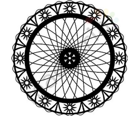Трафарет-силуэт Marabu, размер 30х30 см, 002 колесо цветов