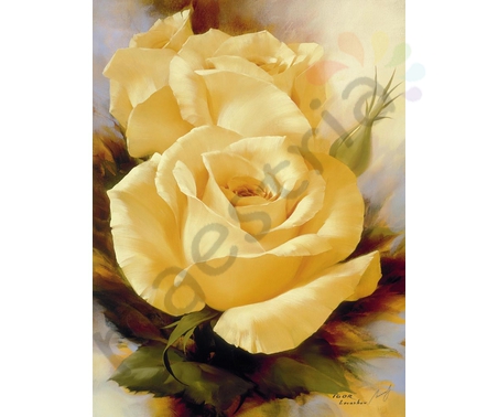Постер &quot;Репродукции. Левашов. Желтые розы&quot;, размер 60х80