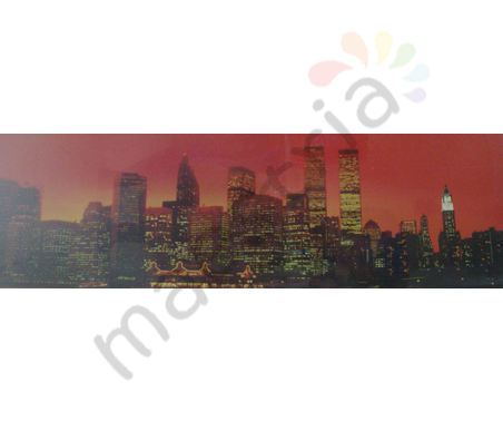 Постер &quot;Города. Нью-Йорк красный&quot;, размер 30x95