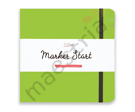 Бумага для маркеров TsuSketch MarkerStart, А5, 160 гр.м2, в тв.обл., салатовый