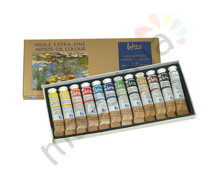 Набор масляных красок Lefranc, 12 туб по 20 мл, в картонной упаковке