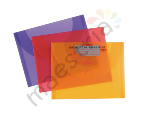 Папка-конверт пластиковая, 34х47см, цвета ассорти