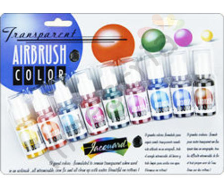 Набор красок для аэрографа Airbrush TRANSPARENT (проз), 9 цв.х14 мл