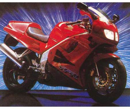 Постер &quot;Мотоцикл Honda VFR красная&quot;, размер 40х50