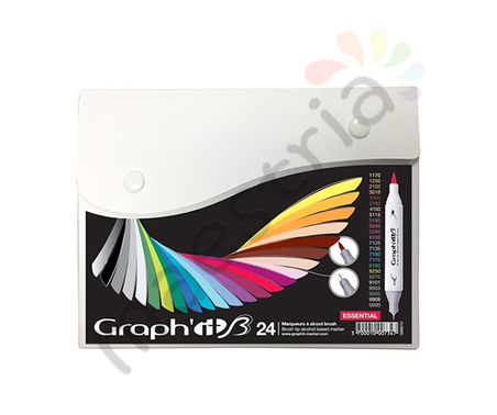 Набор художественных маркеров GRAPH'IT Brush 24шт, основные цвета