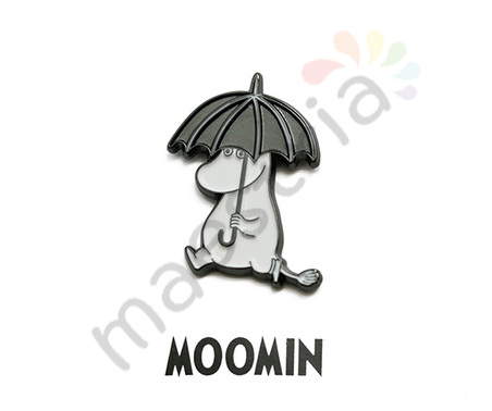 Значок творческого человека Муми-тролли.Фрекен Снорк с зонтом
