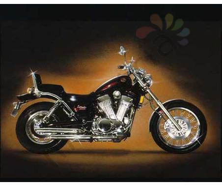 Постер &quot;Мотоцикл  Suzuki intruder бордовый&quot;, размер 20х25