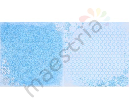 Набор бумаги для скрапбукинга Мороз и солнце, 160 гр/м2, 12 листов 30x30 см