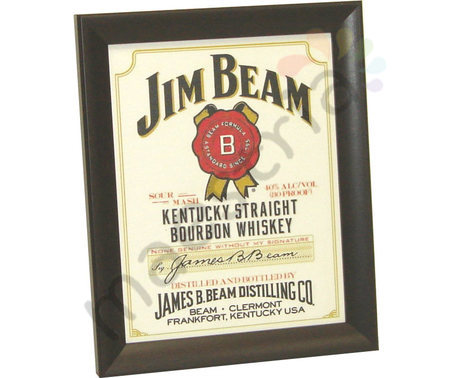 Постер в раме &quot;Этикетка виски Jim Beam&quot;, размер 26х20, багет 0914.1126