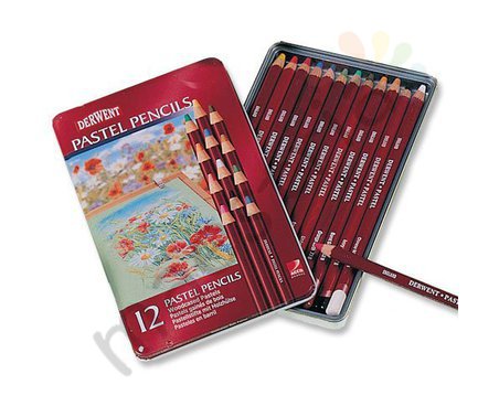 Набор пастельных карандашей Derwent PastelPencils, 12 цветов в металлической коробке