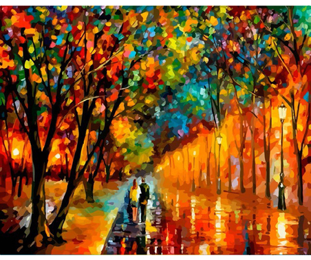 Раскраска по номерам Сонет с акр.красками, «Вечерняя прогулка», 40х50 см