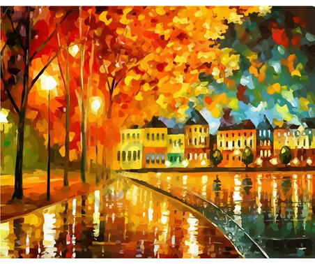 Раскраска по номерам Сонет с акр.красками, «Осеннее настроение» , 40х50 см
