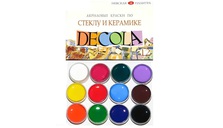 Набор акриловых красок по стеклу и керамике Декола 12 цветов по 20 мл