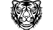 Трафарет-силуэт Marabu, размер 30х30 см, 007 тигр