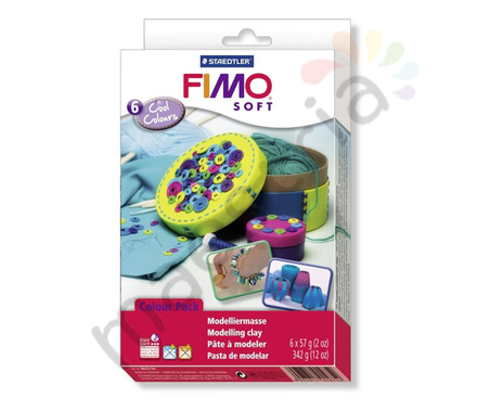 Набор пластики Fimo Soft, 6 цветов &quot;Холодные цвета&quot;