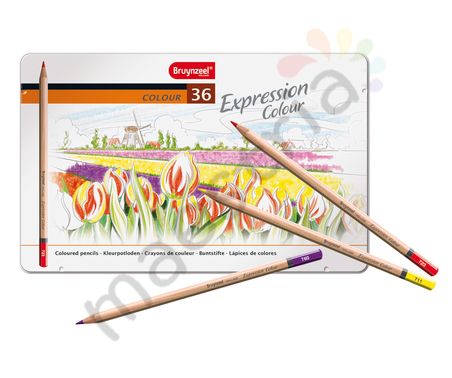 Набор цветных карандашей Bruynzeel Expression Colour 36 цв., в металл. кор.