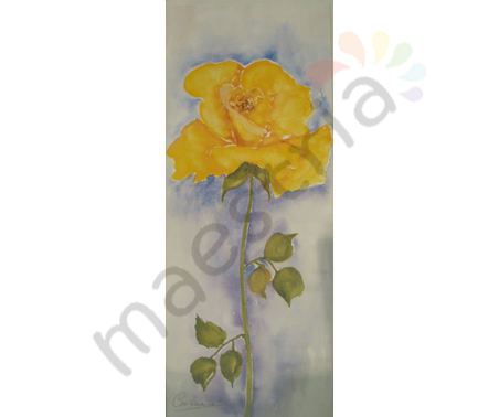 Постер &quot;Цветы. Желтая роза&quot;, размер 50x20