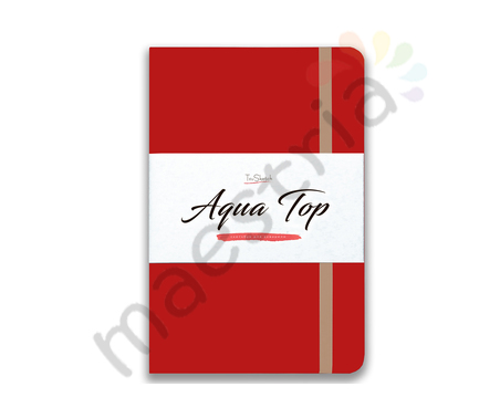 Блокнот для акварели TsuSketch AquaTop, А5, 300 гр.м2, 100% хл., красный