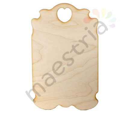Деревянная заготовка из березы Доска для росписи с сердечком ~29 см