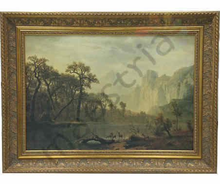 Постер в раме &quot;A.Bierstadt. В долине Йосемит&quot;, размер 61,5х81,5, багет 1.021.019