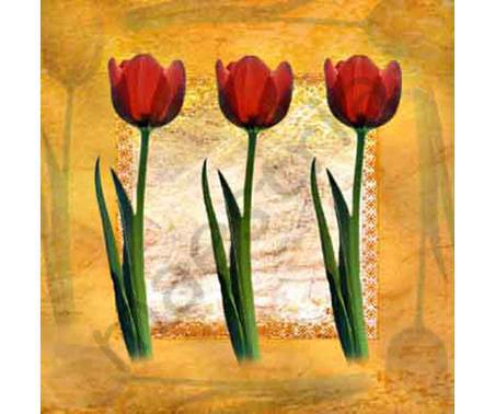 Постер &quot;Три тюльпана&quot;, р.33x33