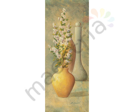 Постер &quot;Цветы и три вазы&quot;, размер 50х20