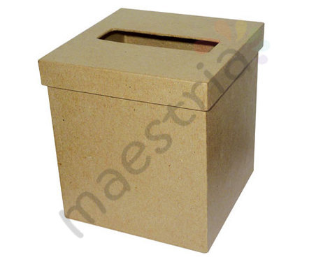 Заготовка из папье-маше Коробка-салфетница квадрат, 13, 2*12, 5*12