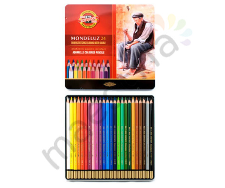 Набор акварельных карандашей Koh-i-noor, 24 цвета, в жестяной упаковке 
