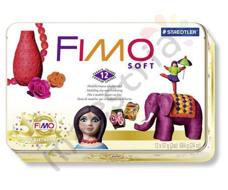 Набор пластики Fimo soft &quot;Ностальгия&quot;, 12 цветов в метал. коробке