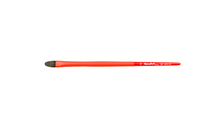 Кисть соболь МИКС, овальная, Aqua Red Oval, Рублефф №12, ручка soft-touch, красн.