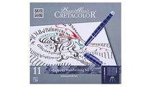 Перьевая ручка Cretacolor, набор 3 пера, 6 картр. с тушью
